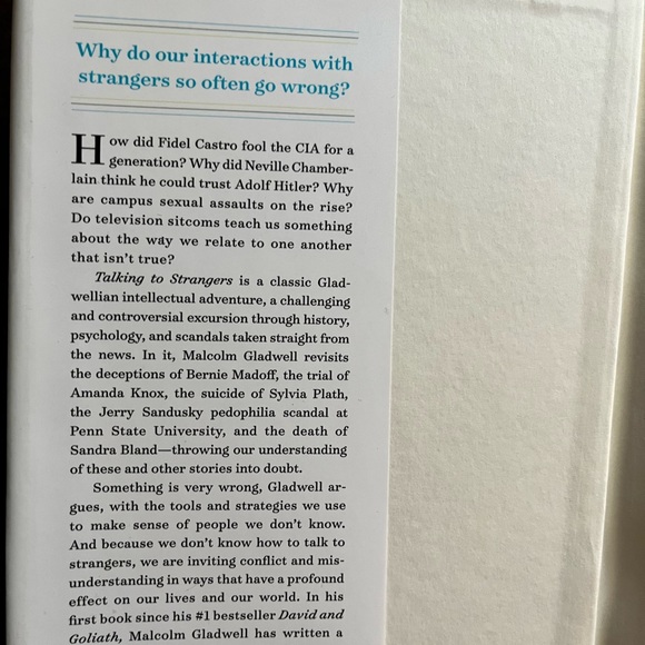 TALKING TO STRANGERS HARDCOVER - Picture 3 of 4